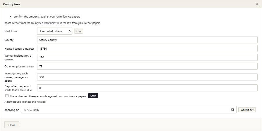 Quarterday with its example records in it