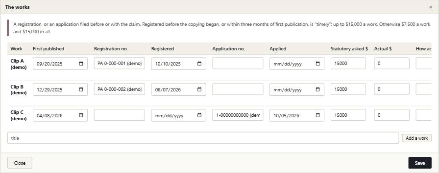 Riposte with its example records in it